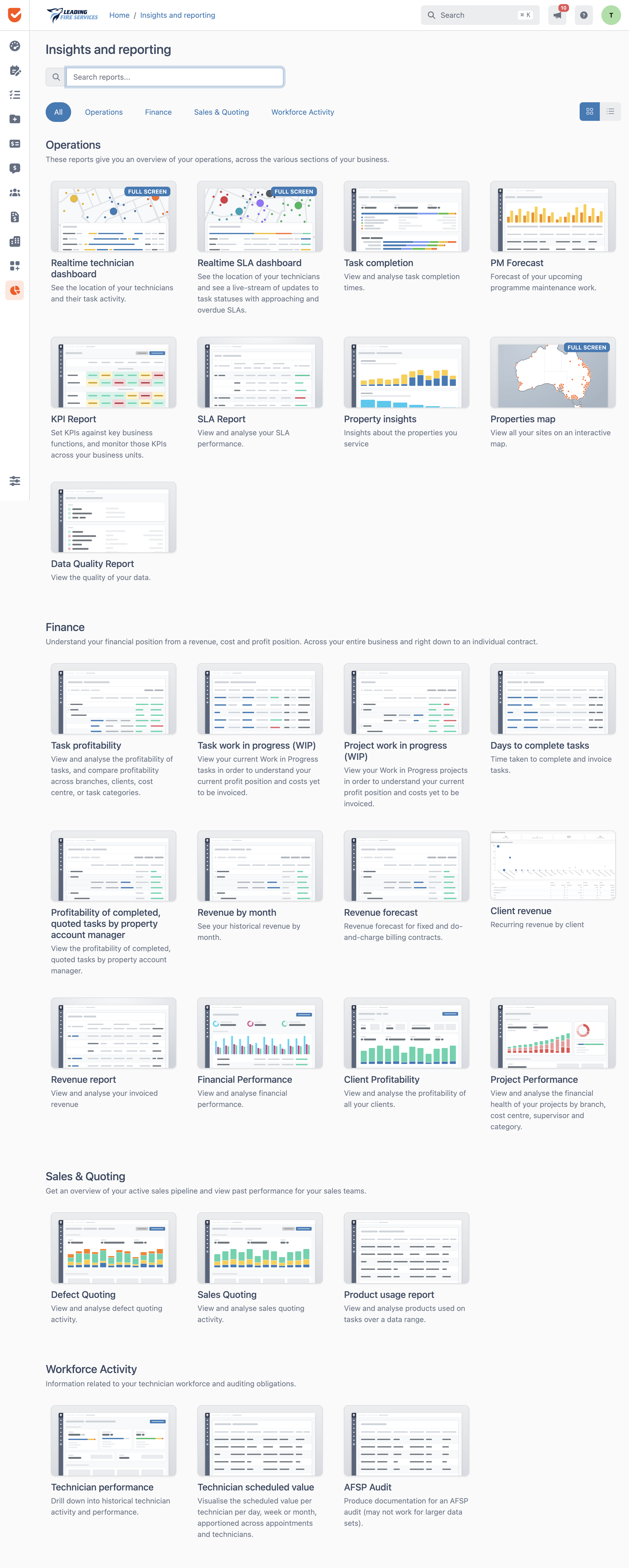 Insights and reporting