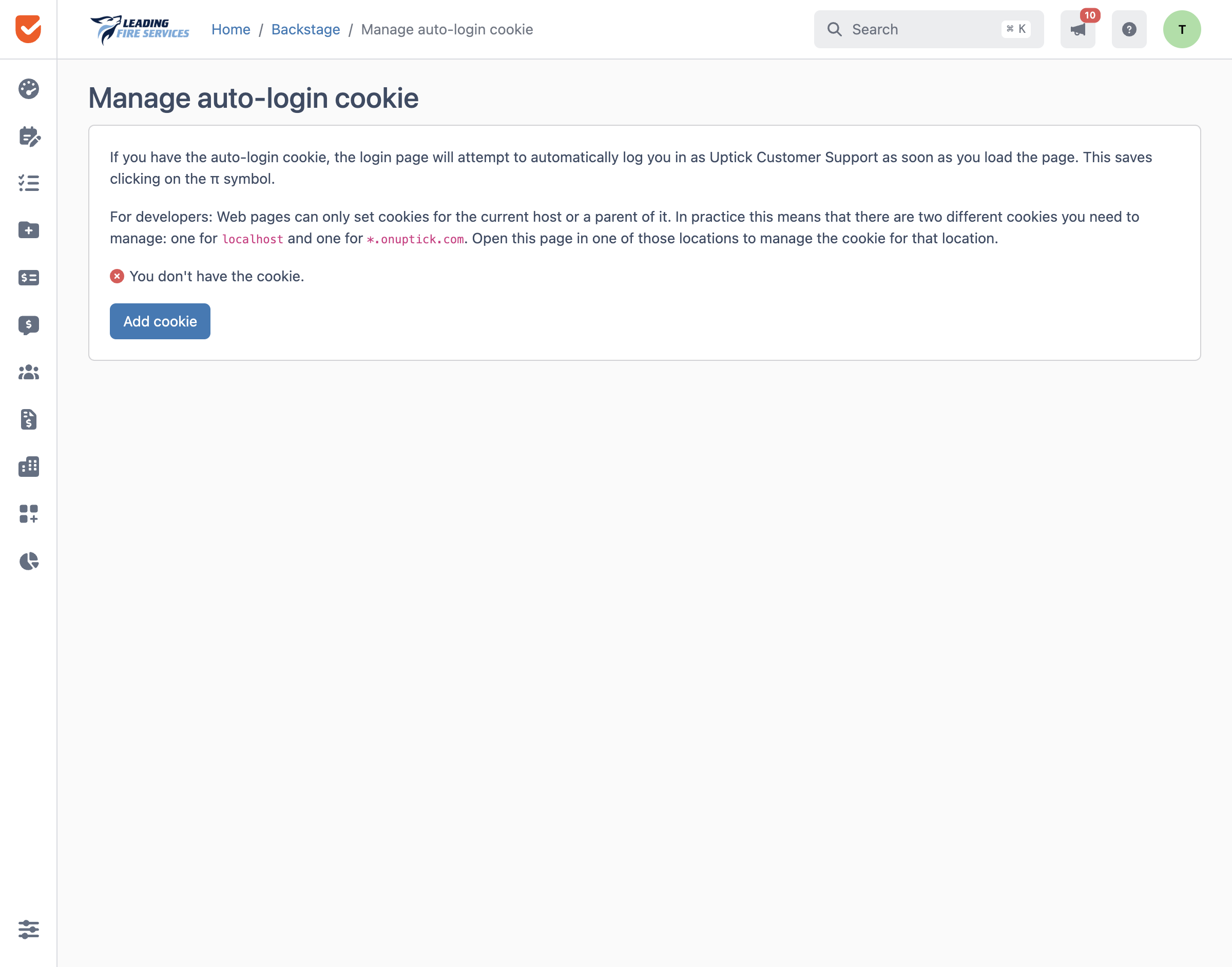 Manage auto-login cookie