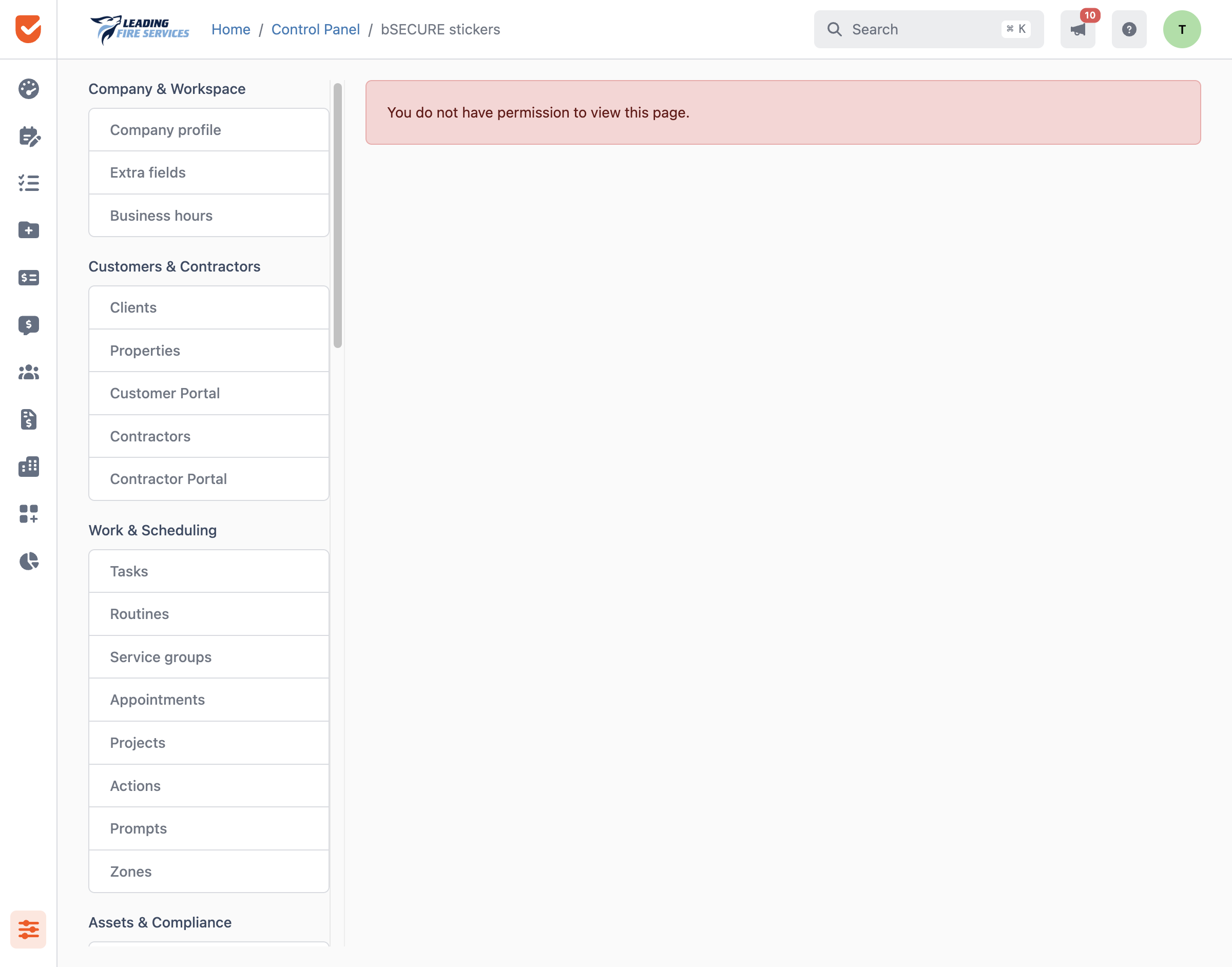 bSECURE stickers | Control Panel
